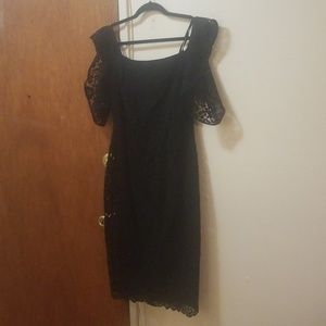 black lace dress